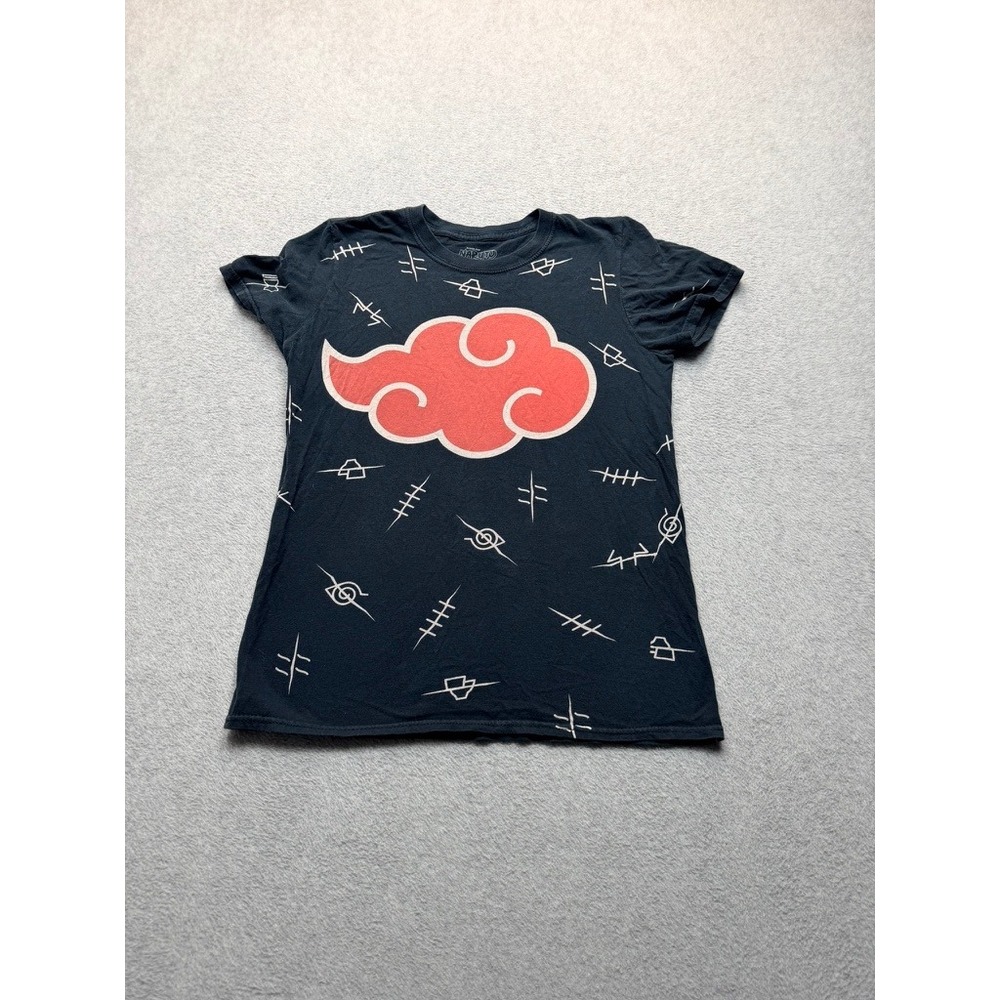 Naruto Shippuden Akatsuki Red Cloud Graphic Tee Black Small Ripple Junction